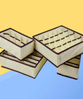 Super Slick Non Woven Drawer Dividers Keep Bras And Underwear Super Tidy In This 4 Piece Lingerie Closet Storage Set for organizing underwear.