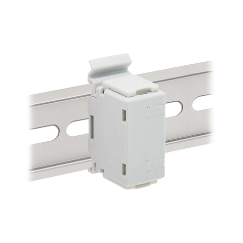 DIN Rail Cat6A Shielded In Line Mountable Snap In Coupler With Female To Female RJ45 Ports for networking