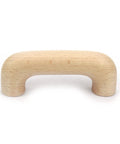 Unfinished Beech Wood Drawer Knob with 64 mm hole distance, 4 mm hole diameter, size 80 x 16 x 31 mm for furniture