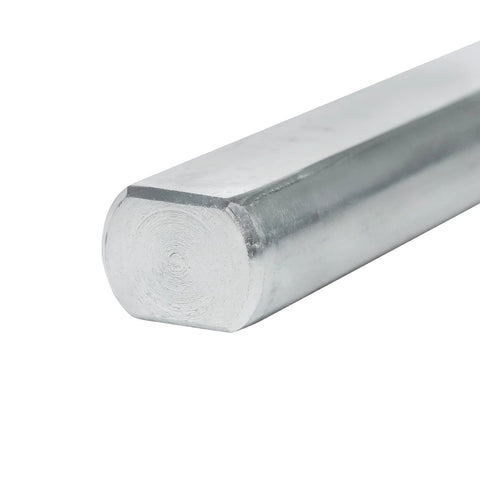 DD steering shaft segment, 16-inch length, 3/4-inch diameter, surface-plated steel with machined end