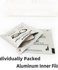 Anti-fog wipe sachets for glasses; individually packed aluminum inner film, pre-moistened lens wipes