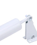 Close-up of the bracket of Metal Pneumatic Door Closer With Adjustable Cushion Speed And Quiet Close For Screen Doors.