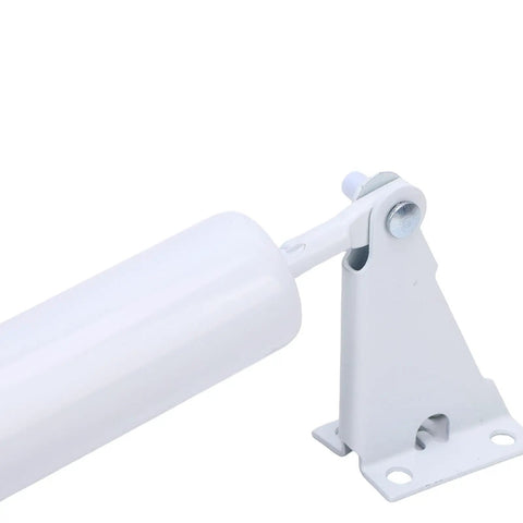 Close-up of the bracket of Metal Pneumatic Door Closer With Adjustable Cushion Speed And Quiet Close For Screen Doors.