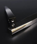 Copper Rivet Setter Tool 2 In 1 For Leatherworking Stainless Steel Burr Setter For Size 9 And Size 12 Rivets on black background