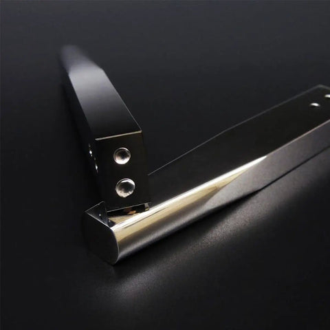 Copper Rivet Setter Tool 2 In 1 For Leatherworking Stainless Steel Burr Setter For Size 9 And Size 12 Rivets on black background