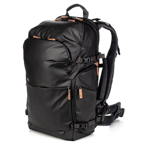 Explore V2 30 Starter Kit Camera Backpack For Travel And Outdoor Adventures, mid-size black carry-on pack with anti-theft features.