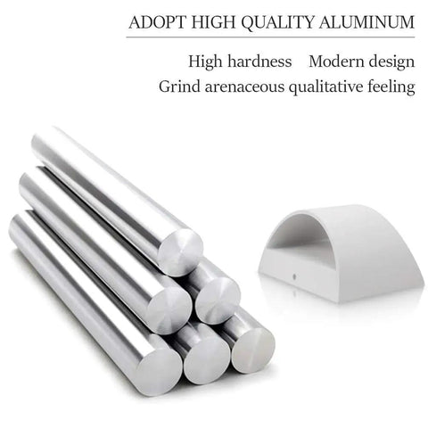 Aluminum Modern LED Wall Sconce Set Of 2 Dope Hardwired Up And Down Wall Mount Lights For Living Room Bedroom Hallway Corridor Cool White 6000K With G9 Bulbs, showing high-quality aluminum rods and a sconce component.