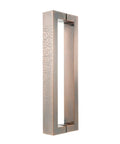 Shower And Barn Door Handle Set, Sliding Push Pull Glass Door Pulls, Large Rectangle Gate Rod With Pattern Carve In Red Bronze, 150 Cm