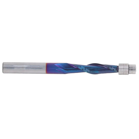 Premium Compression Flush Trim Carbide Router Bit With Ball Bearing, 1/4 inch shank for smooth wood, MDF, plywood.