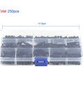 250 Piece Nylon Separation Spacer Set For PCBs, Acid Resistant Insulation, Hexagonal M3 Spacers, Male And Female Type A Columns, Durable PA66 Nylon Pro Grade For Reliable Electronics Assembly in storage box