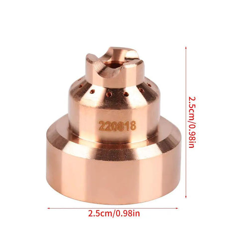 Premium 5 Pcs Plasma Cap 220818 Replacement Parts for 85 And 105 Cutting Torch Consumables. Copper cap 2.5cm size.