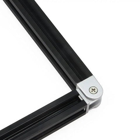 2 Pack Universal Pivot Angle Joint For 6mm Slot Aluminum Extrusion Profile 2020 Series Connect Two Aluminum Framing Profiles At Angles Zinc Alloy Durable Construction Easy Install Heavy Duty, silver joint on black 2020 aluminum extrusion