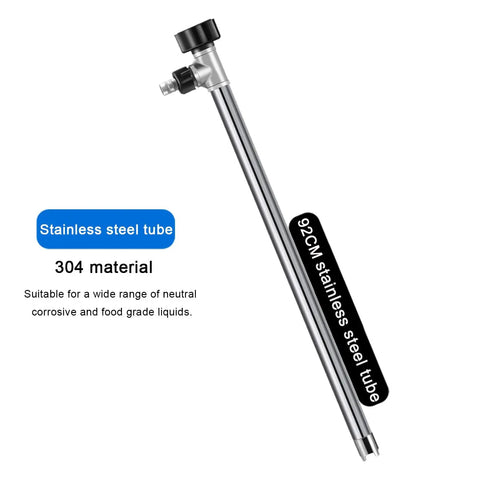 Pickup And Go 21V Lithium Battery Electric Fuel Transfer Pump With 36 Inch Stainless Steel Tube No Sweat Barrel Siphon For Diesel Kerosene Hydraulic Oil And Water, 92cm stainless steel intake tube.