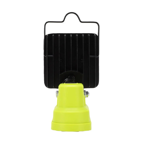 GOWENIC Cordless Floodlight, 6000lm Brightness, 360 Degree Rotating Head, rear view showcasing sturdy design and battery compatibility.