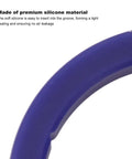 Close-up view of an 8.5mm silicone gasket for E61 group head espresso machines, showcasing durability and tight seal properties.