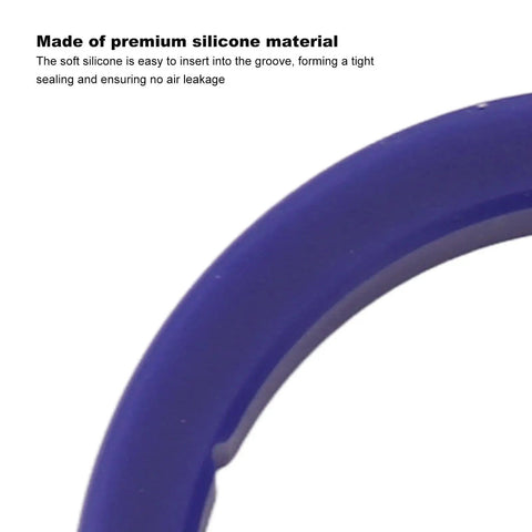 Close-up view of an 8.5mm silicone gasket for E61 group head espresso machines, showcasing durability and tight seal properties.