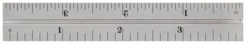 Close-up of 4 Inch Replacement Blade For Junior Combination Squares And Bevel Protractors With 4R Graduation Pro Grade Satin Chrome Finish
