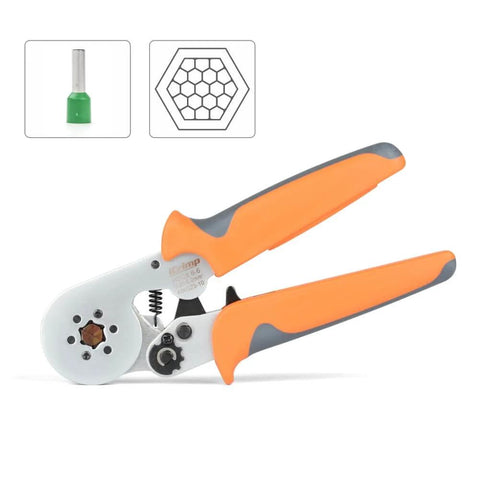 Self Adjusting Wire Ferrule Crimping Tool For Bootlace Ferrules, Pro Grade No Nonsense Heavy Duty Crimper With Hexagonal Crimp Profile