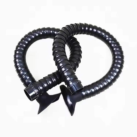Tough As Nails Industrial Welding Fume Extraction Arm Hella Flexible 50mm Pom Exhaust Pipe parts, black flexible pipes for smoke ventilation.