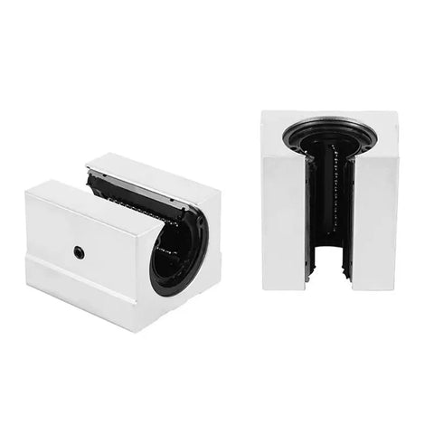 Aluminum Block 16mm Linear Motion Ball Bearing Slide With Guide Rail Set For CNC Machines, High Precision Linear Guide System, 4 Pieces, Smooth, Durable 16mm Rail Kit For Precision Motion And Easy Assembly, SBR16UU block shown