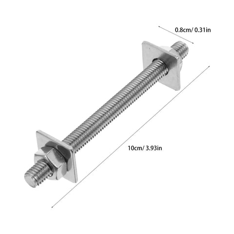 Two Pack Extended Length M8x100mm 304 Stainless Steel Threaded Rods Kit With Nuts And Washers For Drywall Construction And Wall Anchors Heavy Duty Home Improvement Must Have