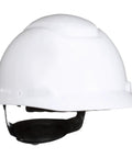 SecureFit Hard Hat With Uvicator Sensor And 4 Point Suspension White Non Vented Cap Style Safety Helmet side view