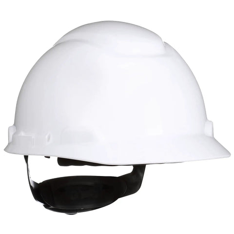 SecureFit Hard Hat With Uvicator Sensor And 4 Point Suspension White Non Vented Cap Style Safety Helmet side view