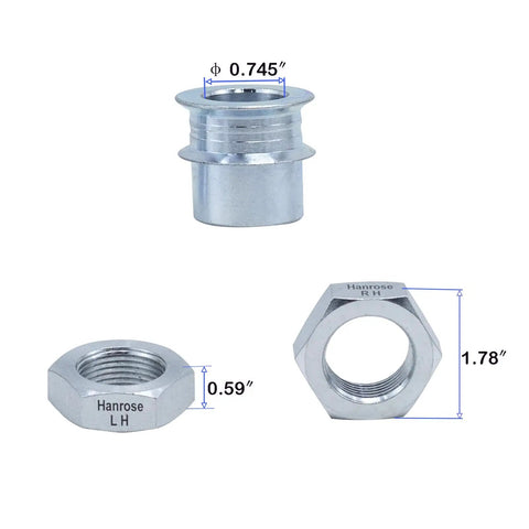 Beefed Up Heavy Duty 1.25 Inch Heim Joint Rod End Kit With Left And Right Hand Threads Chromoly Panhard Rod End For Traction Bars And Tie Rods Includes Spacer Tube Adapters And Jam Nuts For Durable Off Road Steering Linkage, 1.25 in rod end kit with LH/RH jam nuts