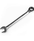 Pro Shop Workhorse 3/4 Inch Ratcheting Combination Wrench SAE in chrome vanadium steel, 12-point spanner for durability.