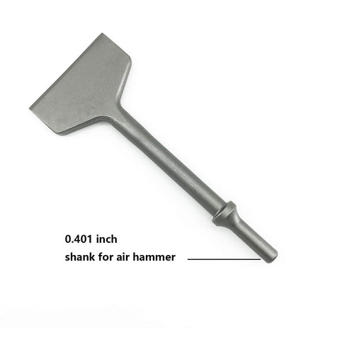 3 Inch Wide Air Chisel Bit For Tile And Thinset Removal, 0.401 Inch Shank, Heavy Duty Pneumatic Tile Scraper For Walls And Floors