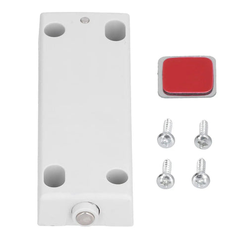 Heavy Duty Magnetic Push Type Cabinet Door Damper 50N Catch Latch With Strong Elasticity, white damper, red adhesive pad and screws