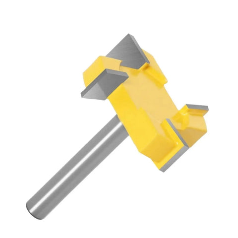 Heavy Duty 4 Edge T Slot Router Bit With An 8mm Shank for precise channel creation in wood and plywood.