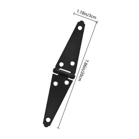 Heavy Duty Galvanized Iron Strap Hinges With Screws For Yard Gates And Barn Doors Outdoor Gate Hardware, size 7.86x1.18 inches