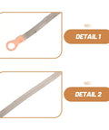 Healifty 2Pk Flat Ribbon Heater Wire, 5mm Nickel Alloy Replacement Strip detail showing circular end for connection.