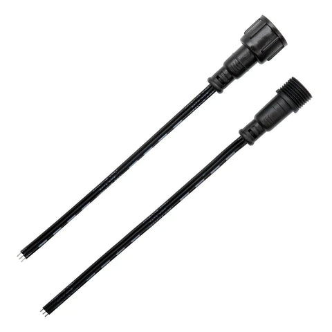 Six Pair Three Pin Xconnect Pigtail Connectors For Low Voltage Lighting System Copper Wire connectors with male and female ends.