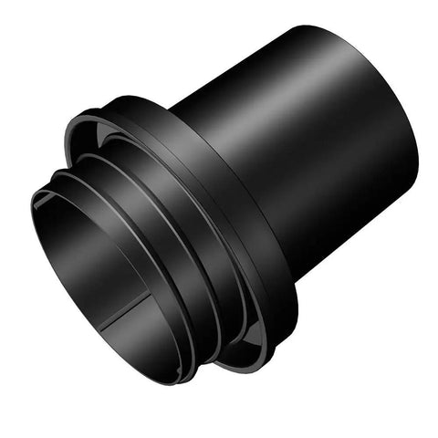 Two And A Half Inch Threaded Dust Collection Adapter End For Woodworking Systems Heavy Duty ABS Plastic Construction Black