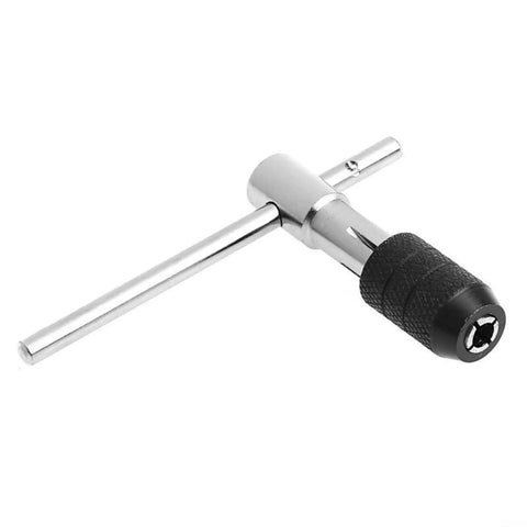 Heavy Duty Adjustable Ratcheting Tap Wrench With T Handle Screwdriver Die Tool For M3 To M6 Alloy Steel Perfect Fast Machine Repair In The Shop, alloy steel T-handle