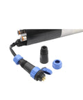 Premium 22Kw Water Cooled Spindle Motor Delivering 24000 Rpm With 2 Pole 400Hz Setup, featuring electrical connectors and fittings.