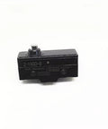 Heavy Duty Industrial Limit Switch Built Like A Tank With Short Spring Plunger And Screw Terminals, compact metal housing and actuator.