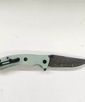 Damascus Pocket Folding Knife With 3.26 Inch Sharp Blade And G10 Handle, Liner Lock for EDC, Hiking, Camping, Survival, Fishing