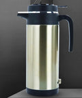 Road Ready Dope Portable Water Heater For Car And Truck 12V 24V Fast Heat Large Capacity Hella Sweet On The Go Warm Sip Creator With Automatic Temp Guard in stainless steel with handle.