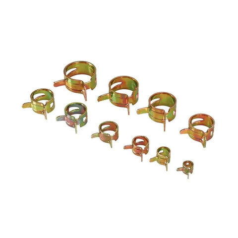 Heavy Duty 60 Pack Spring Clamp Assortment Kit For Fuel Lines And Vacuum Hose Silicone Clips Fasteners In 6 To 15 mm Sizes Perfect For Gears And Auto Repair Projects, assorted metal spring clamps