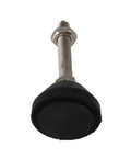 Heavy Duty M8x50mm Adjustable Furniture Leveling Feet 10 Pack With Tilting Self Leveling Design To Banish Wobbly Tables And Chairs On Uneven Floors Carbon Steel And Nylon Construction For Nailed It Stability And Zero Shake Vibes close-up view of leveling foot with rubber base and threaded steel shaft.
