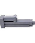 Heavy Duty 12vdc Linear Actuator Brings Serious Grunt With 100 Pound Rated Load And 12 Inch Stroke totally enclosed gray actuator body and motor