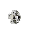 Stainless steel 360-degree disc-damping shaft hinge, concealed, adjustable torque 1N.m