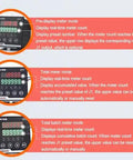 U Shaped Measuring Wheel Digital Length Counter With Led Display For Fabrics Wires And Films Heavy Duty Professional Grade Rubber Tracker Dead On Accuracy All Day Long display modes showing count and measurements