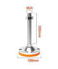 Rock Solid Heavy Duty Leveling Screw Legs Adjustable Threaded Feet For Furniture And Machinery 9 Piece Set with 200mm height and 100mm base.