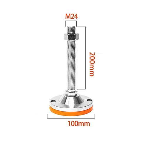 Rock Solid Heavy Duty Leveling Screw Legs Adjustable Threaded Feet For Furniture And Machinery 9 Piece Set with 200mm height and 100mm base.