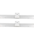 Two Piece 300mm CNC Linear Rail Guide With SBR Slide Block Set For Heavy Duty Stable Motion Shaft Guideway Easy Install With Five Mounting Holes For CNC Parts And Router Setup, two rails with blocks