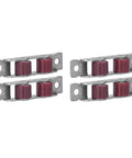 Rugged Stainless Steel Double Wheel Sliding Window And Door Roller Pulley 4 Pack with nylon wheels and copper grooves for smooth operation.